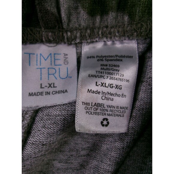 Time Tru Pants Women Large Camo Jogger Lounge Elastic Waist Drawstring Army Cozy - Picture 8 of 13